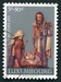 N°0788-1971-LUXEMBOURG-STATUETTES BOIS-SAINTE FAMILLE-3F+50C 