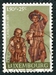 N°0787-1971-LUXEMBOURG-STATUETTES BOIS-BERGERS-1F50+25C 
