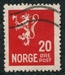 N°0115-1926-NORVEGE-LION-20-ROUGE 