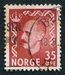 N°0327-1950-NORVEGE-HAAKON VII-35-CARMIN 