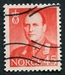 N°0383-1958-NORVEGE-ROI OLAV V-45-ROUGE CARMINE 