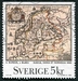 N°1638-1991-SUEDE-CARTE DE SUEDE/DANEMARK/NORVEGE-5K 