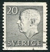 N°0462-1961-SUEDE-GUSTAVE VI ADOLPHE-20O-GRIS 