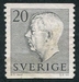 N°0420-1957-SUEDE-GUSTAVE VI ADOLPHE-20O-GRIS 