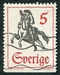 N°0574A-1967-SUEDE-MESSAGER A CHEVAL-5O 