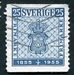 N°0395-1954-SUEDE-CENTENAIRE DU TIMBRE-25O-BLEU 