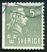 N°0279B-1940-SUEDE-POETE K.M.BELLMAN-5O-VERT 