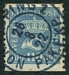 N°0146-1920-SUEDE-EMBLEME DE LA POSTE-110O-BLEU 