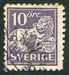 N°0195A-1925-SUEDE-LION DES VASA-10O-VIOLET 