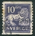 N°0195-1925-SUEDE-LION DES VASA-10O-VIOLET 
