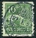 N°0126-1920-SUEDE-LION DES VASA-10O-VERT 