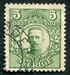 N°0062-1910-SUEDE-GUSTAVE V-5O-VERT 