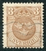 N°0074A-1910-SUEDE-ARMOIRIES-3O-BISTRE 
