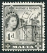 N°0241-1956-MALTE-EGLISE DE LA VICTOIRE-1P-NOIR 