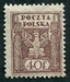 N°0245-1922-POLOGNE-AIGLE-40F-BRUN LILAS 
