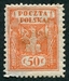 N°0246-1922-POLOGNE-AIGLE-50F-ROUGE ORANGE 