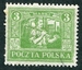 N°0251-1922-POLOGNE-3M-VERT JAUNE 