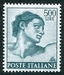 N°0843-1961-ITALIE-ADAM PAR MICHEL-ANGE-500L-VERT BLEU 