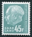 N°403-1957-SARRE-PRESIDENT HEUSS-45F-BLEU VERT CLAIR 