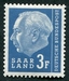 N°392-1957-SARRE-PRESIDENT HEUSS-3F-BLEU GRIS 