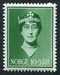 N°0195-1939-NORVEGE-REINE MAUD-10+5O-VERT JAUNE 