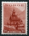 N°0188-1938-NORVEGE-TOURISME-EGLISE DE LAERDAL-20O-ROUGE 