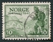 N°0294-1947-NORVEGE-COURRIER A PIED-10O-VERT 