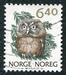 N°1017-1991-NORVEGE-OISEAU AEGOLIUS FUNEREUS-6K40 