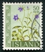 N°0302A-1960-ISLANDE-FLEURS-BLEUETS-50A 