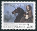 N°1072-1990-FINLANDE-REINE CHRISTINE A CHEVAL-2M 