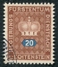 N°37-1950-LIECHSTENTEIN-20R-BRUN ET BLEU 