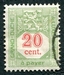 N°12-1922-LUXEMBOURG-20C-VERT ET ROUGE 