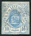 N°0006-1859-LUXEMBOURG-10C-BLEU CLAIR 