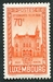 N°0284-1936-LUXEMBOURG-11E CONGRES DE PHILATELIE-70C-ORANGE 