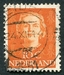 N°0513-1949-PAYS BAS-REINE JULIANA-10C-BISTRE ORANGE 