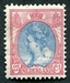 N°0059-1898-PAYS BAS-REINE WILHELMINE-25C-ROSE ET BLEU 