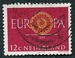 N°0726-1960-PAYS BAS-EUROPA-12C-BRUN ROUGE 