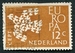 N°0738-1961-PAYS BAS-EUROPA-12C-BRUN JAUNE 