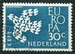 N°0739-1961-PAYS BAS-EUROPA-30C-BLEU VERT 