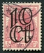 N°0114-1923-PAYS BAS-REINE WILHELMINE-10C S 5C-ROSE 