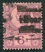 N°0100-1887-GB-REINE VICTORIA-6P-VIOLET SUR ROUGE 