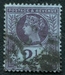 N°0095-1887-GB-REINE VICTORIA-2P1/2-VIOLET S/BLEU 