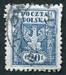 N°0163-1919-POLOGNE-AIGLE-20F-BLEU 