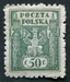 N°0166-1919-POLOGNE-AIGLE-50F-VERT 