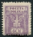 N°0165-1919-POLOGNE-AIGLE-40F-VIOLET 