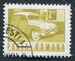 N°2638-1971-ROUMANIE-TRANSPORTS-VOITURE POSTALE-2L-OLIVE 