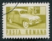 N°2638-1971-ROUMANIE-TRANSPORTS-VOITURE POSTALE-2L-OLIVE 