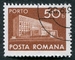 N°137-1974-ROUMANIE-BUREAU DE POSTE MODERNE-50B-BRUN 