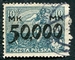 N°0274-1923-POLOGNE-SEMEUR-50000M /10M-VERT BLEU 