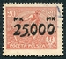 N°0273-1923-POLOGNE-SEMEUR-25000M /20M-ROUGE BRUN 